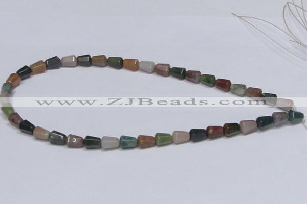 CAB446 15.5 inches 8*10mm faceted teardrop indian agate gemstone beads