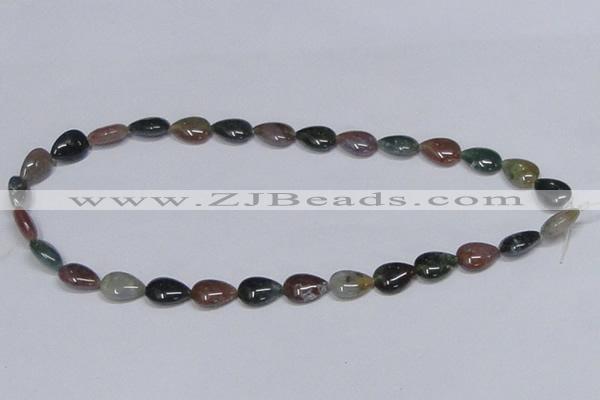 CAB460 15.5 inches 10*14mm flat teardrop indian agate gemstone beads