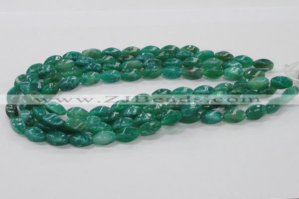 CAB57 15.5 inches 8*16mm twisted peafowl agate gemstone beads