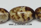 CAB623 15.5 inches 20*30mm egg-shaped leopard skin agate beads wholesale