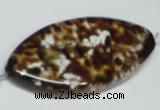 CAB639 15.5 inches 25*50mm marquise leopard skin agate beads