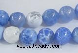 CAB646 15.5 inches 10mm round fire crackle agate beads wholesale