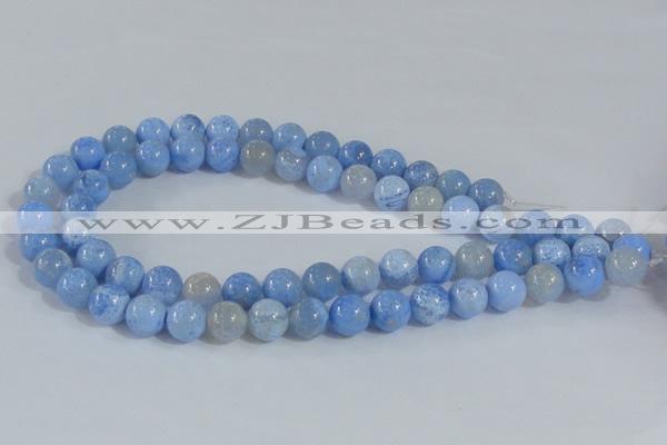 CAB647 15.5 inches 12mm round fire crackle agate beads wholesale