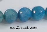 CAB657 15.5 inches 16mm faceted round fire crackle agate beads