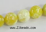 CAB662 15.5 inches 14mm round fire crackle agate beads wholesale