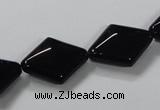 CAB769 15.5 inches 15*20mm rhombic black agate gemstone beads