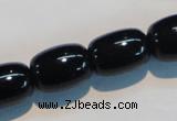 CAB820 15.5 inches 13*18mm drum black agate gemstone beads wholesale