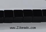 CAB836 15.5 inches 12*12mm cube black agate gemstone beads wholesale