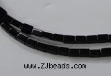 CAB837 15.5 inches 3*5mm cuboid black agate gemstone beads wholesale