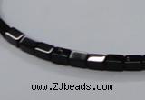 CAB838 15.5 inches 4*6mm cuboid black agate gemstone beads wholesale