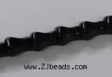 CAB850 15.5 inches 8*12mm vase black agate gemstone beads wholesale