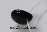 CAB872 22*22mm top-drilled teardrop black agate gemstone beads wholesale