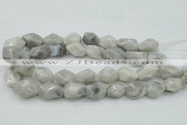 CAB905 15.5 inches 16*25mm nugget natural crazy agate beads wholesale