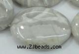 CAB914 15.5 inches 30*40mm oval natural crazy agate beads wholesale