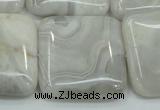 CAB921 15.5 inches 30*30mm square natural crazy agate beads wholesale