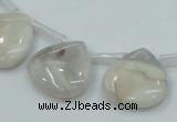 CAB924 20*20mm top-drilled teardrop natural crazy agate beads wholesale