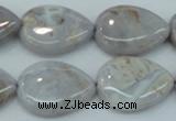 CAB929 15.5 inches 18*25mm flat teardrop natural purple agate beads