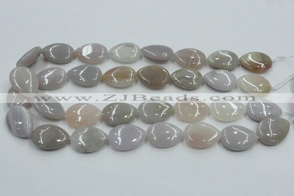 CAB958 15.5 inches 18*25mm flat teardrop ocean agate gemstone beads