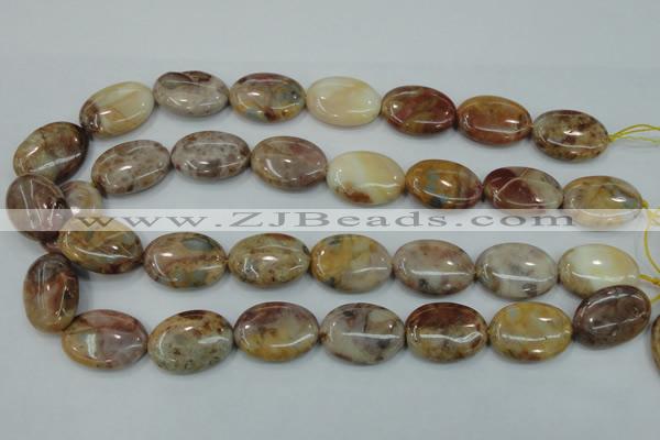 CAB977 15.5 inches 18*25mm oval Morocco agate beads wholesale