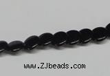 CAB980 15.5 inches 8mm flat round black agate gemstone beads wholesale