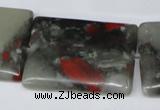 CAF03 15.5 inches 25*35mm rectangle African bloodstone beads