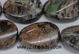 CAF140 15.5 inches 20*30mm twisted oval Africa stone beads