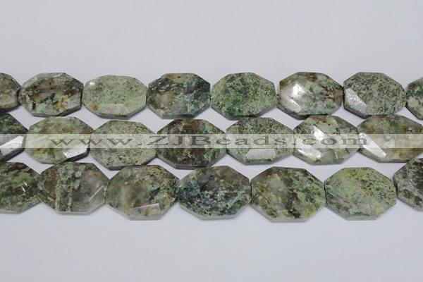 CAF154 15.5 inches 25*35mm faceted octagonal Africa stone beads