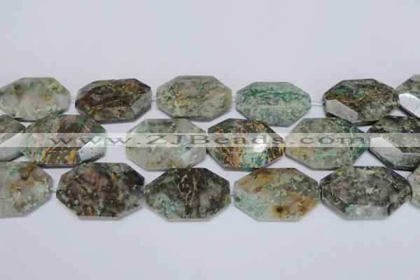 CAF155 15.5 inches 35*45mm faceted octagonal Africa stone beads