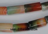 CAG1016 15.5 inches 10*20mm column rainbow agate beads