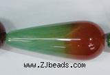 CAG1019 15.5 inches 20*50mm teardrop rainbow agate beads