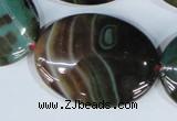 CAG1027 15.5 inches 30*40mm oval rainbow agate beads