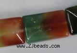 CAG1054 15.5 inches 20*30mm rectangle rainbow agate beads