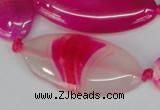 CAG1182 15.5 inches 19*38mm marquise line agate gemstone beads