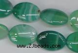 CAG1265 15.5 inches 13*18mm oval line agate gemstone beads