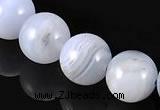 CAG130 12mm round blue lace agate gemstone beads Wholesale