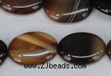 CAG1316 15.5 inches 18*25mm oval line agate gemstone beads