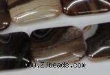 CAG1325 15.5 inches 18*25mm rectangle line agate gemstone beads