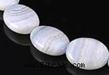 CAG133 oval blue lace agate 15*20mm gemstone beads Wholesale