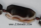 CAG1355 15.5 inches 23*43mm faceted rectangle line agate gemstone beads