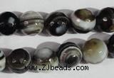 CAG1405 15.5 inches 12mm faceted round line agate gemstone beads