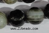 CAG1409 15.5 inches 20mm faceted round line agate gemstone beads