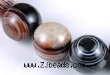 CAG149 20mm smooth round madagascar agate stone beads Wholesale