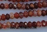 CAG1491 15.5 inches 5*8mm faceted rondelle natural fire agate beads