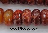 CAG1495 15.5 inches 10*20mm faceted rondelle natural fire agate beads