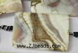 CAG1573 15.5 inches 30*40mm rectangle fire crackle agate beads