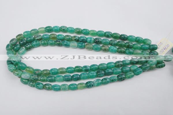 CAG1620 15.5 inches 8*10mm egg-shaped peafowl agate gemstone beads