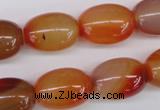CAG1647 15.5 inches 15*20mm rice red agate gemstone beads