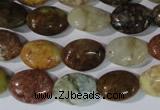 CAG1734 15.5 inches 10*14mm oval rainbow agate beads wholesale