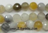 CAG1812 15.5 inches 8mm faceted round Chinese botswana agate beads