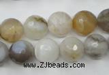 CAG1814 15.5 inches 12mm faceted round Chinese botswana agate beads